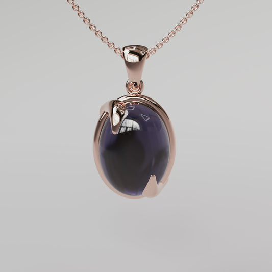 Amethyst Pendant - Rose Gold