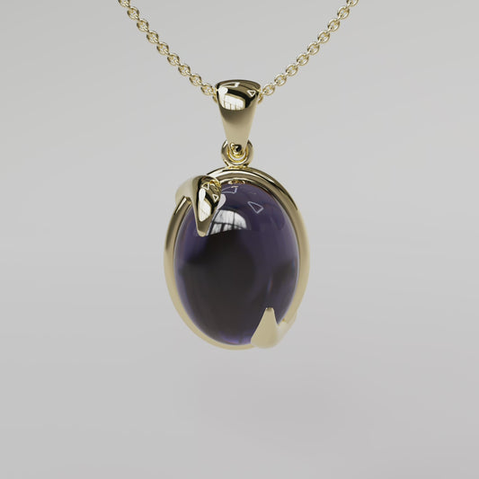 Amethyst Pendant - Yellow Gold