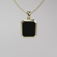 Onyx Pendant - Yellow Gold