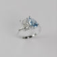 Toi et Moi Ring Radiant & Pear - White Gold