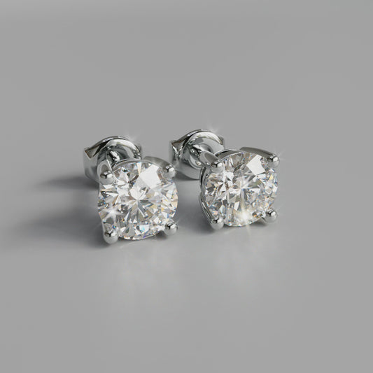Diamond Earstuds - White Gold - 2ct