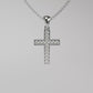 Diamond Cross Pendant - White Gold