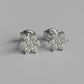 Diamond Flower Earstuds - White Gold