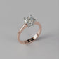 The Love Solitaire - Two Tone Rose White Gold