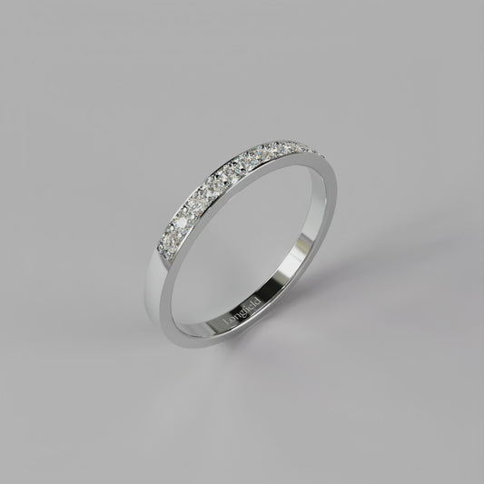 Diamond Row Ring - White Gold