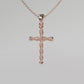 Twisted Cross Pendant - Rose Gold
