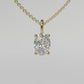 Oval Diamond Pendant - Yellow Gold