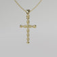 Twisted Cross Pendant - Yellow Gold