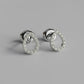 Diamond Drop Earstuds - White Gold