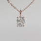 Oval Diamond Pendant - Rose Gold