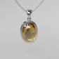 Citrine Pendant - White Gold