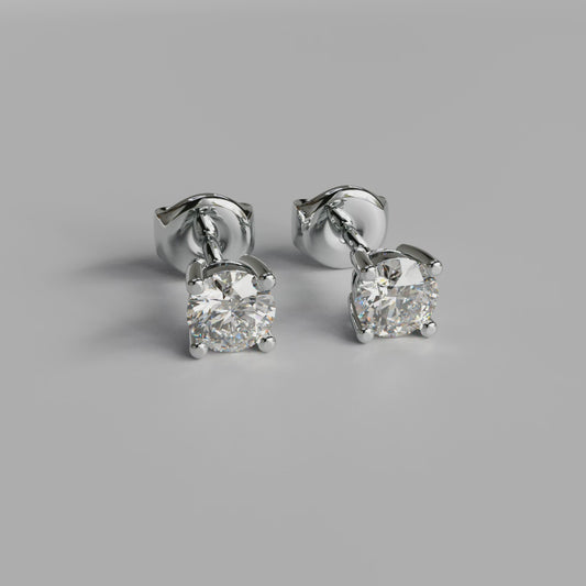 Diamond Earstuds (M) - White Gold