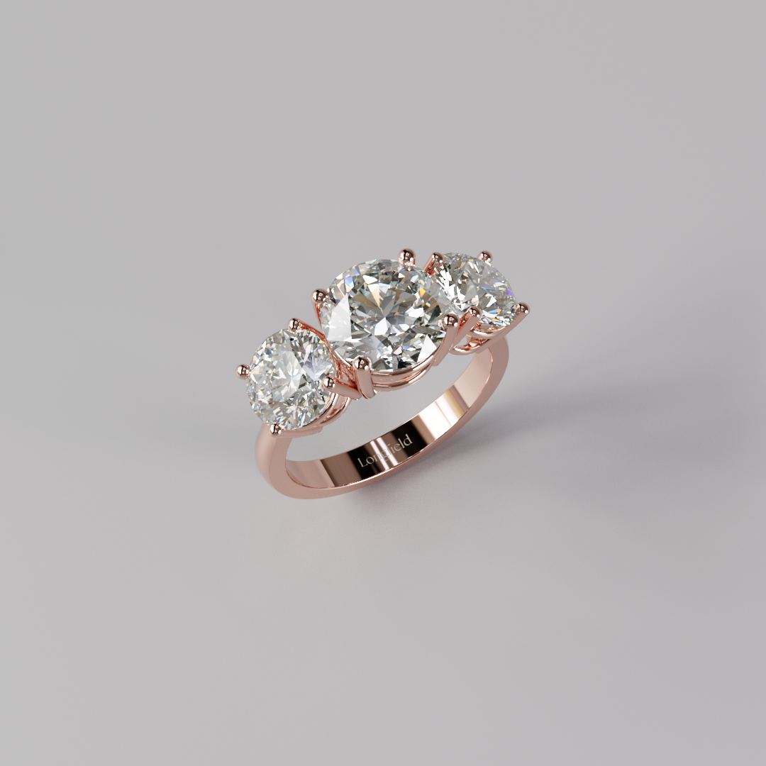 Trilogy Round Diamond Ring - 4ct
