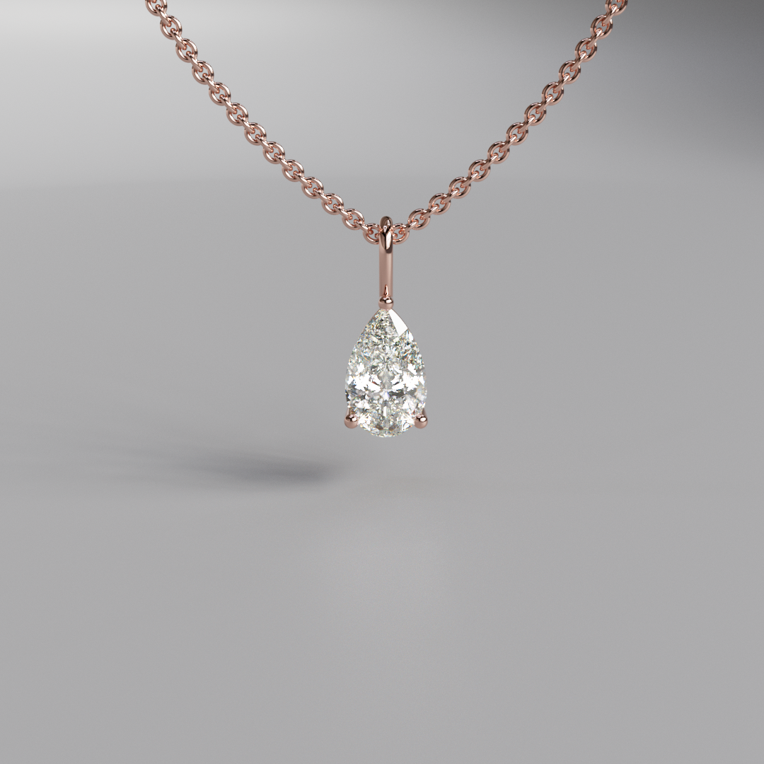 Pear Diamond Pendant - 0.5ct