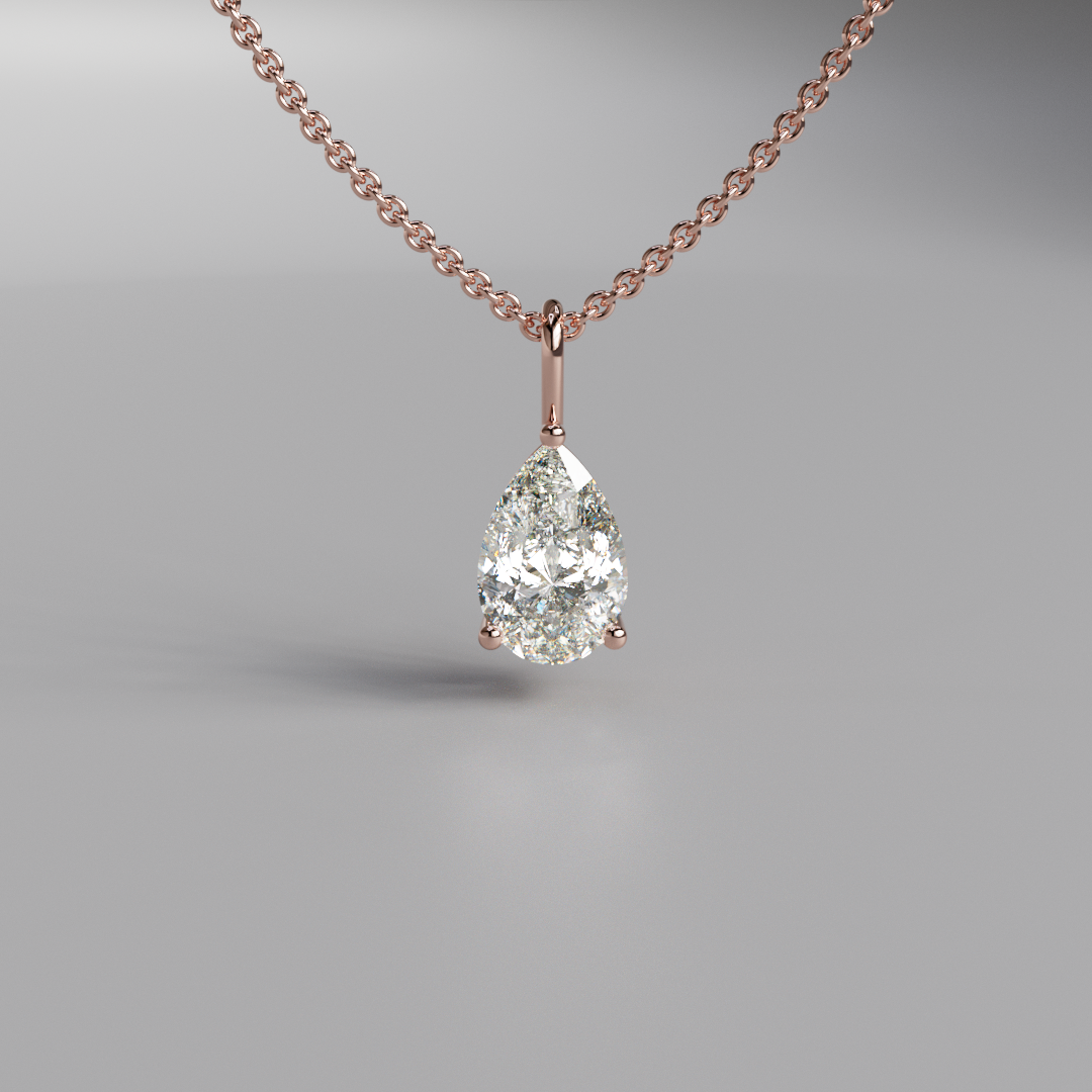 Pear Diamond Pendant - 1ct