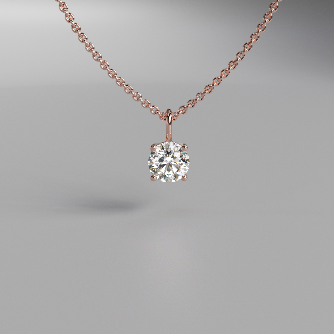 Round Diamond Pendant - 0.5ct