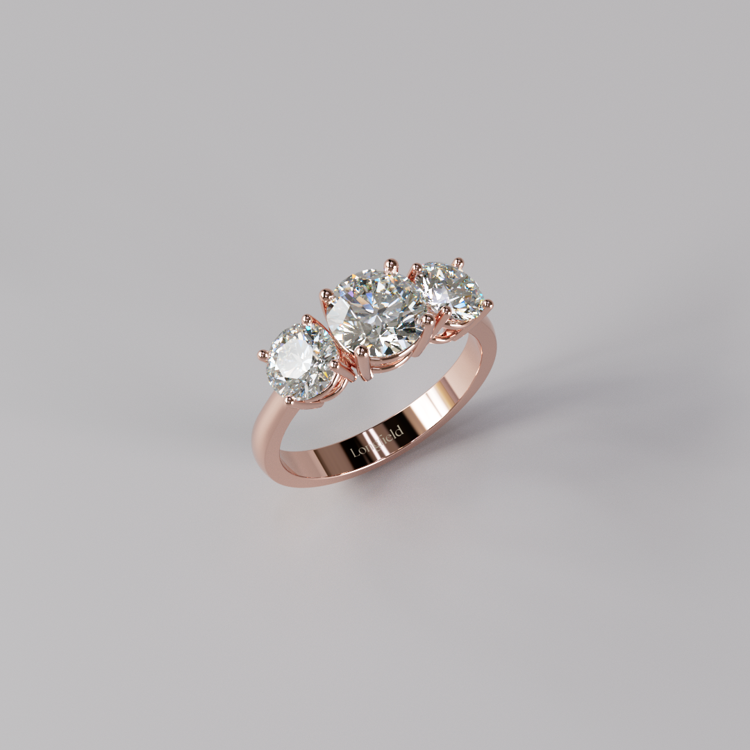 Trilogy Round Diamond Ring - 2ct