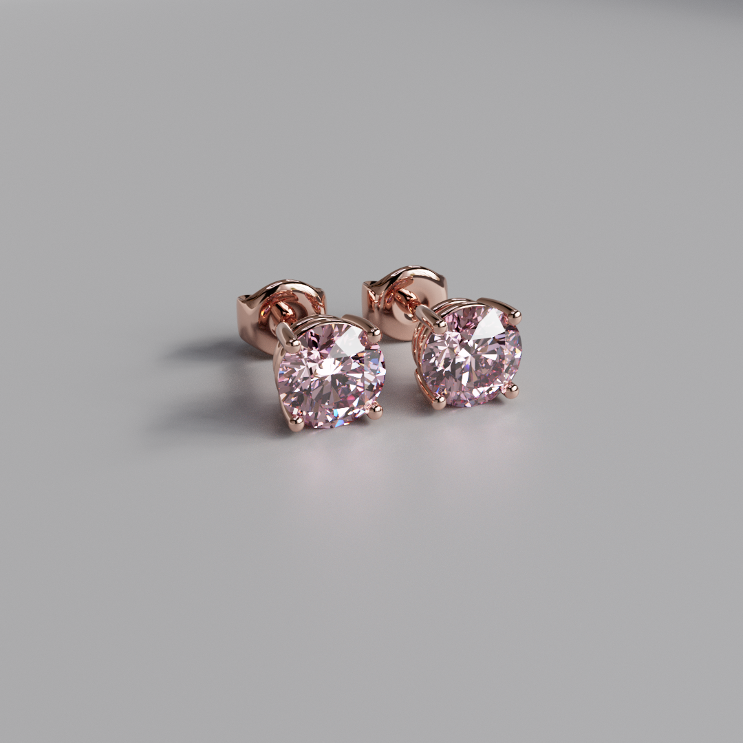 Pink Diamond Earstuds - 2ct