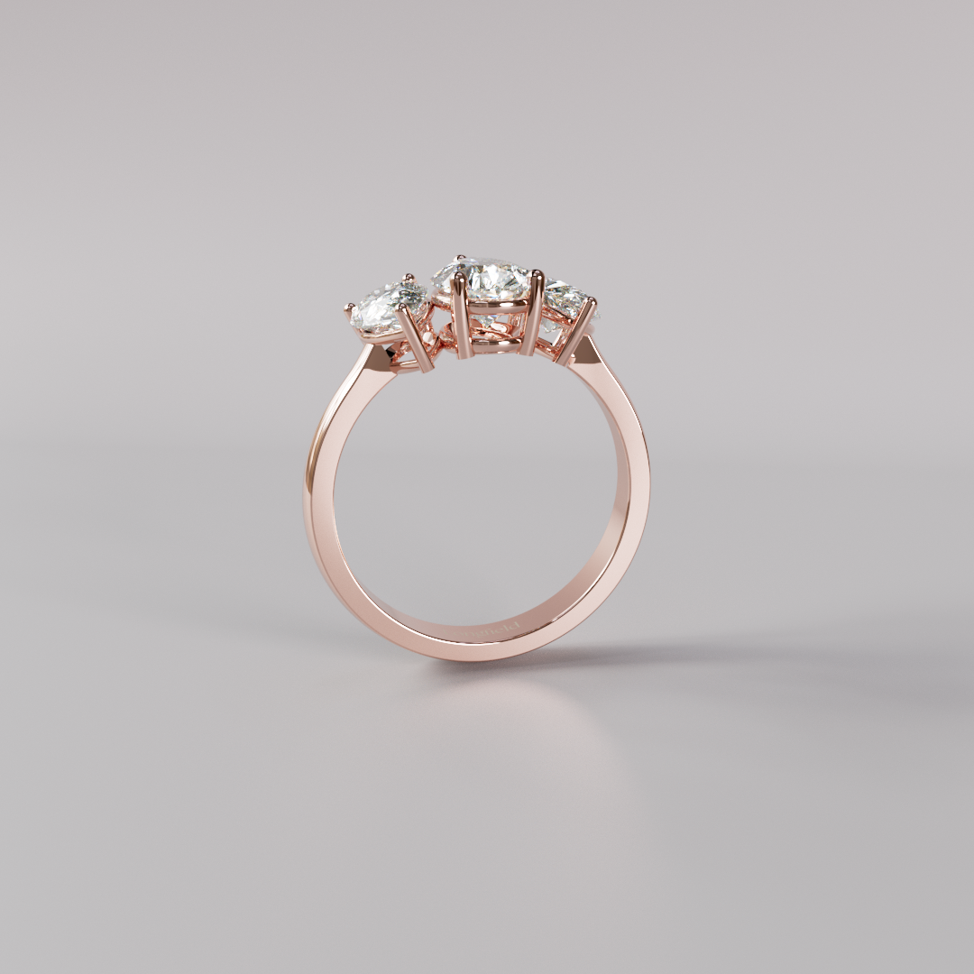 Trilogy Pear Diamond Ring - 2ct