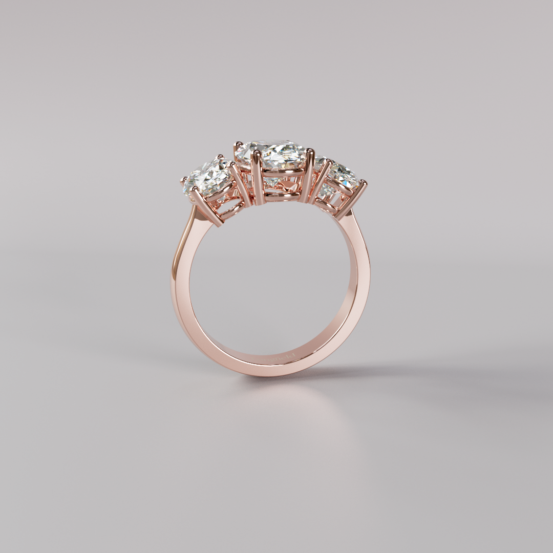 Trilogy Oval Diamond Ring - 4ct