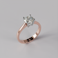 The Love Solitaire - Two Tone Rose White Gold