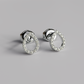 Diamond Drop Earstuds - White Gold