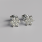 Diamond Flower Earstuds - White Gold