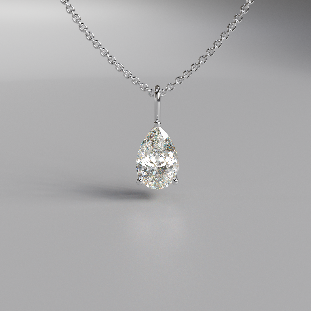Pear Diamond Pendant - 1ct