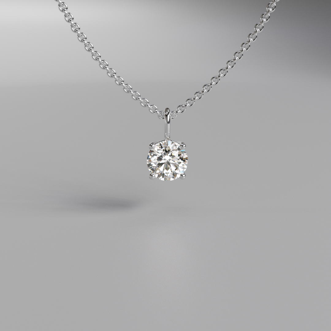 Round Diamond Pendant - 0.5ct