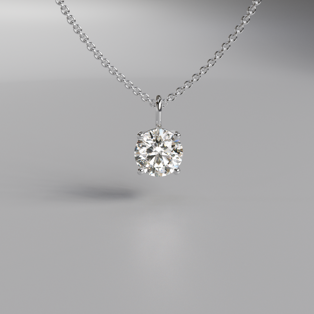 Round Diamond Pendant - 1ct