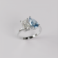 Toi et Moi Ring Radiant & Pear - White Gold