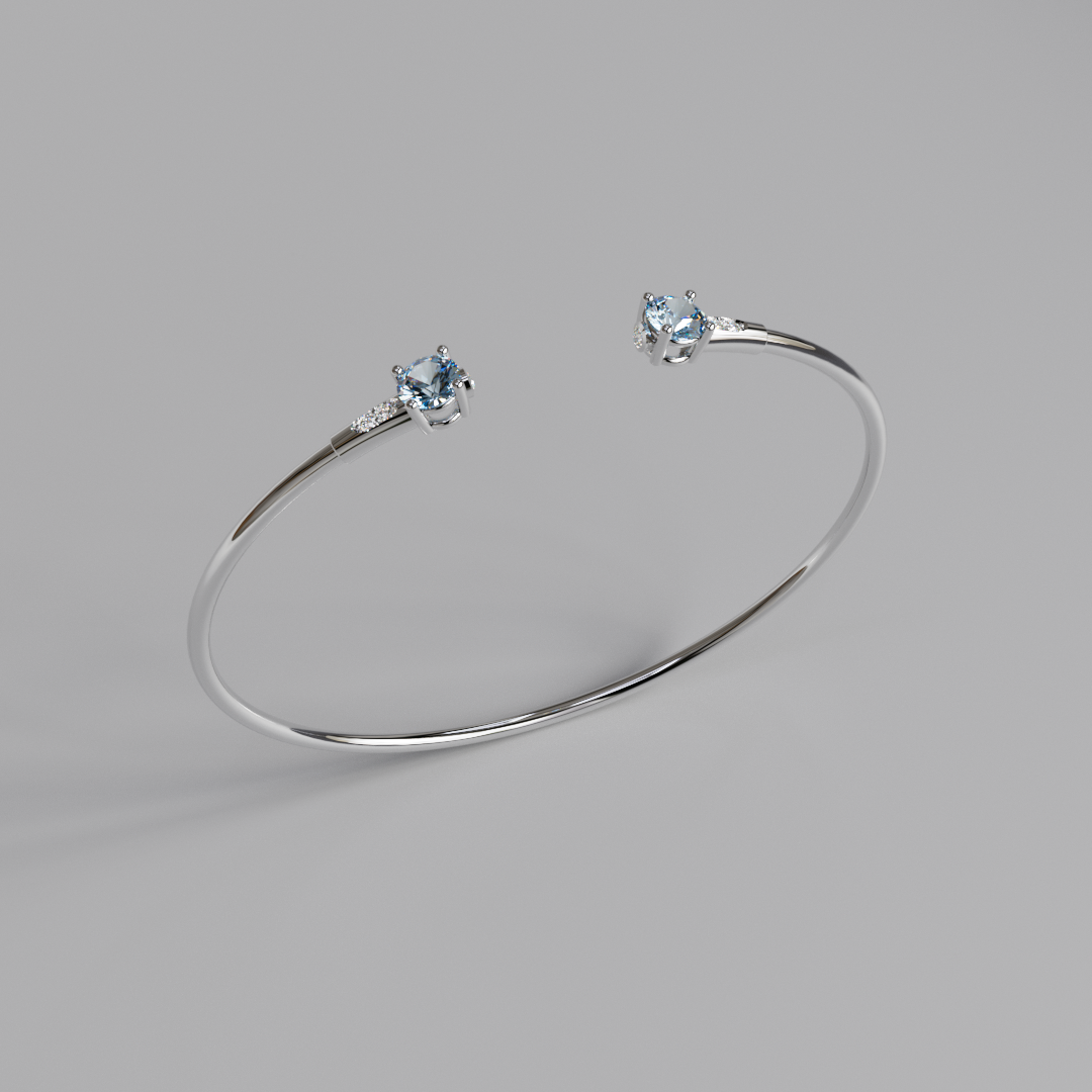 Blue Diamond Bangle - 1.13ct