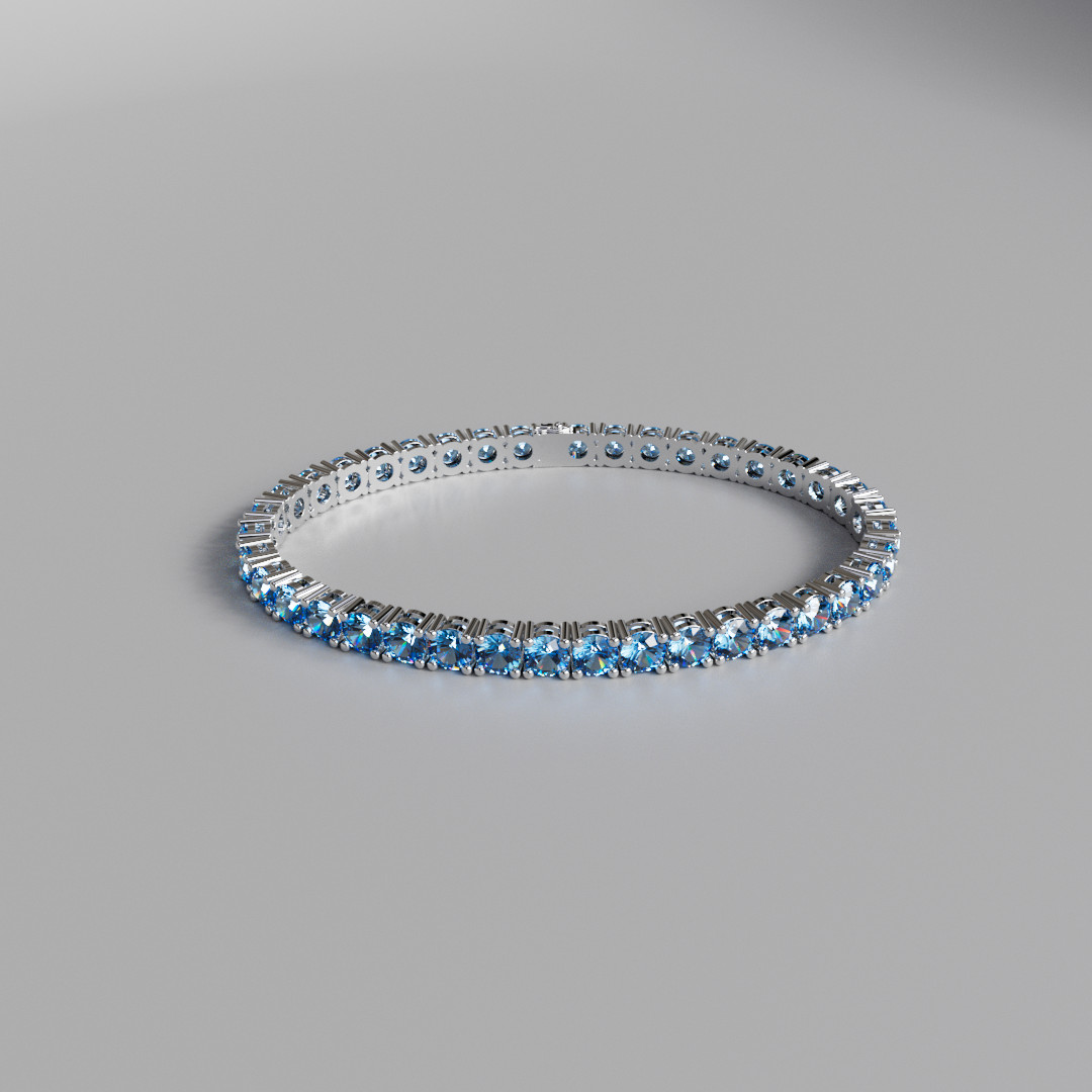 Blue Tennis Bracelet 10ct
