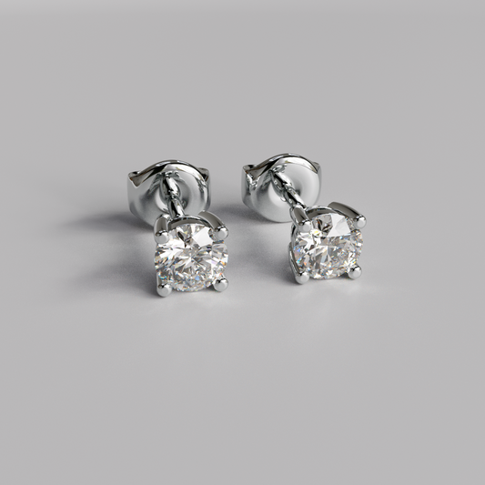 Diamond Earstuds (M) - White Gold