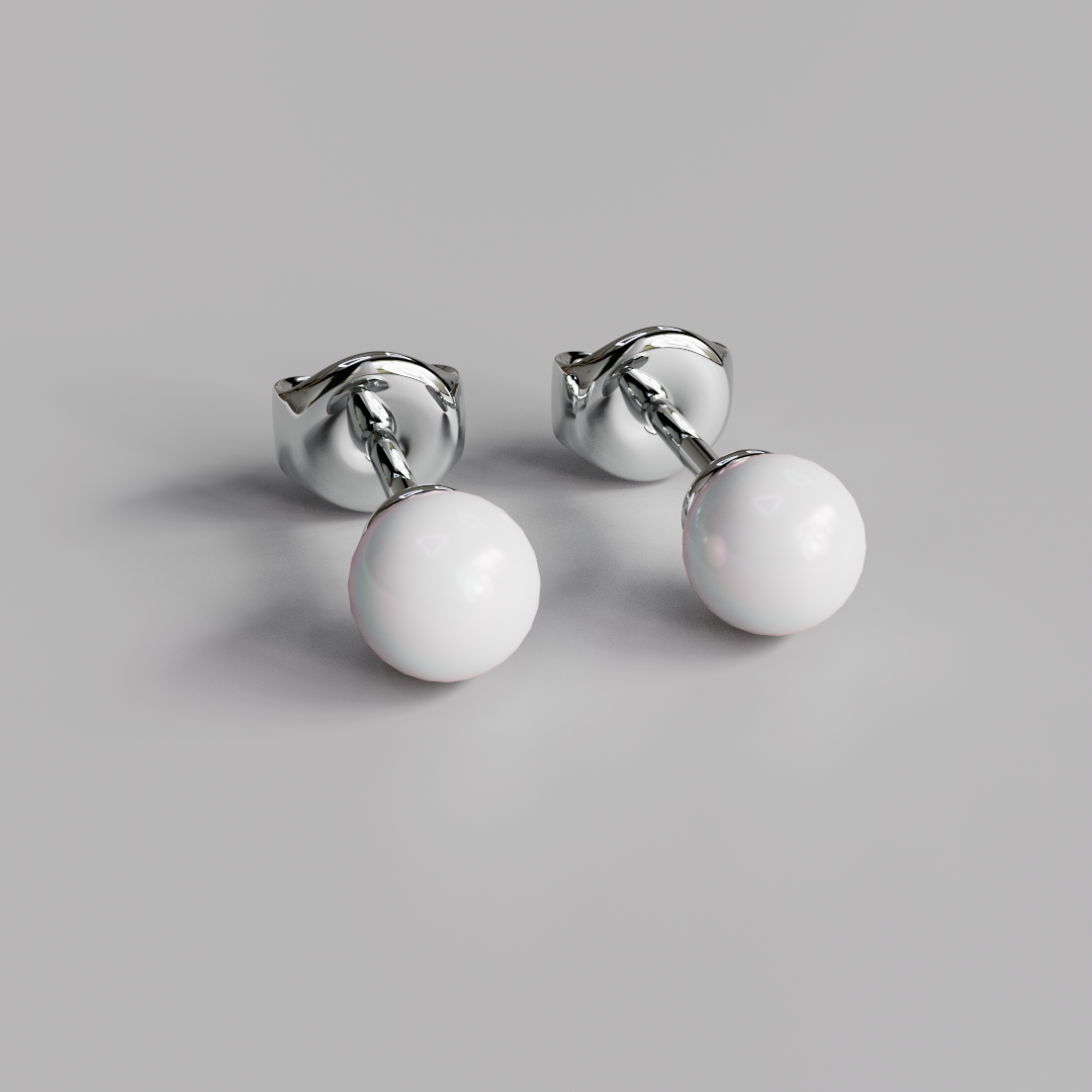 Pearl Earstuds - White Gold