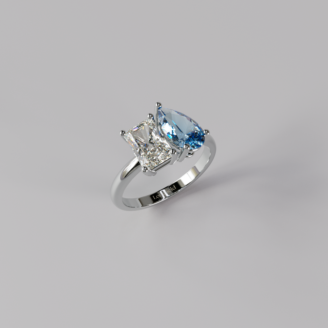 Toi et Moi Ring Radiant & Pear